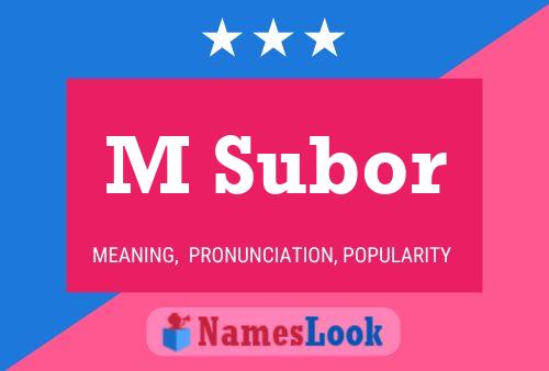 ملصق اسم M Subor