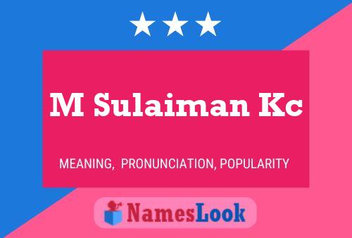 ملصق اسم M Sulaiman Kc