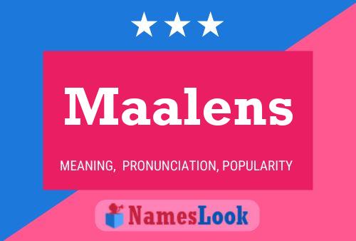 ملصق اسم Maalens