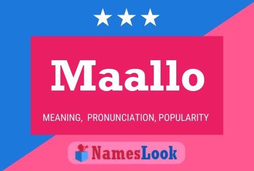 ملصق اسم Maallo