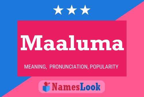 ملصق اسم Maaluma