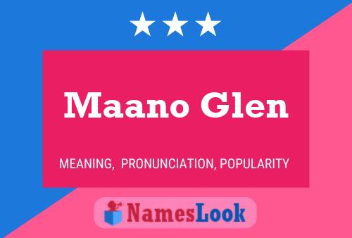 ملصق اسم Maano Glen