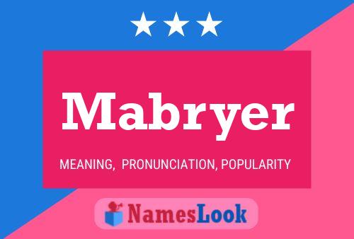 ملصق اسم Mabryer