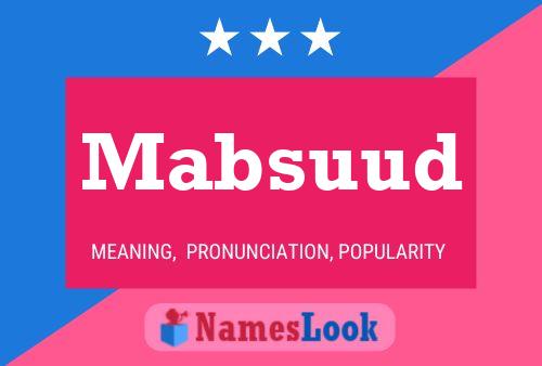 ملصق اسم Mabsuud