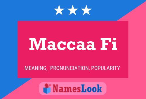 ملصق اسم Maccaa Fi