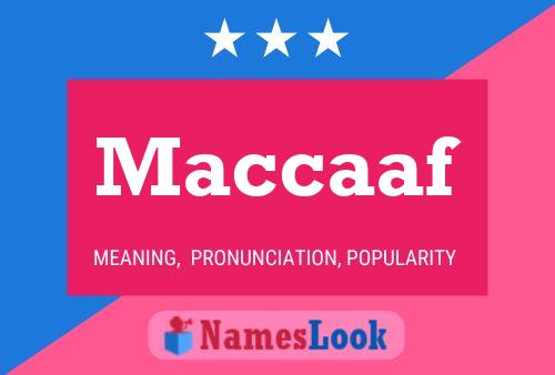 ملصق اسم Maccaaf