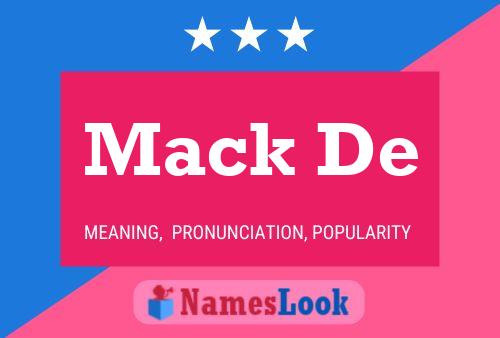 ملصق اسم Mack De