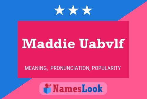 ملصق اسم Maddie Uabvlf