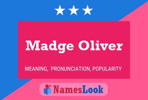 ملصق اسم Madge Oliver