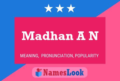 ملصق اسم Madhan A N