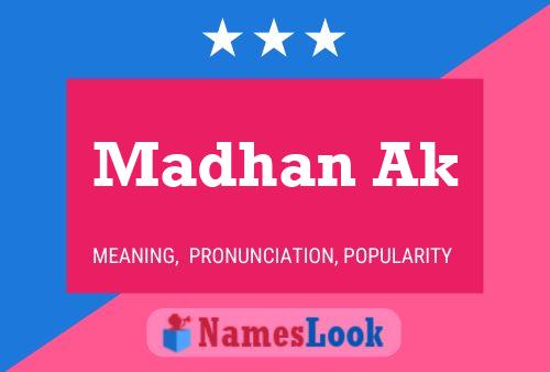 ملصق اسم Madhan Ak