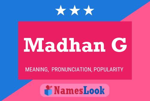 ملصق اسم Madhan G