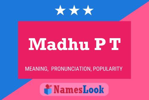 ملصق اسم Madhu P T