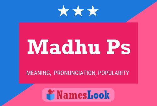 ملصق اسم Madhu Ps