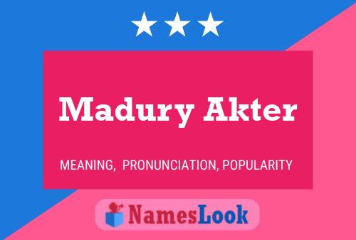 ملصق اسم Madury Akter