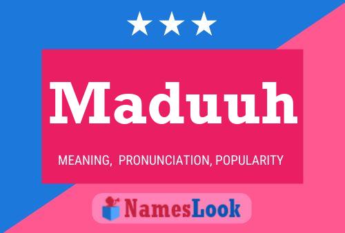 ملصق اسم Maduuh