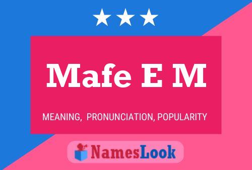 ملصق اسم Mafe E M