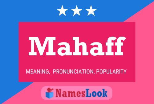 ملصق اسم Mahaff