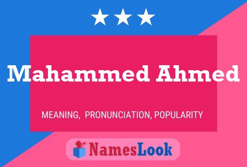 ملصق اسم Mahammed Ahmed