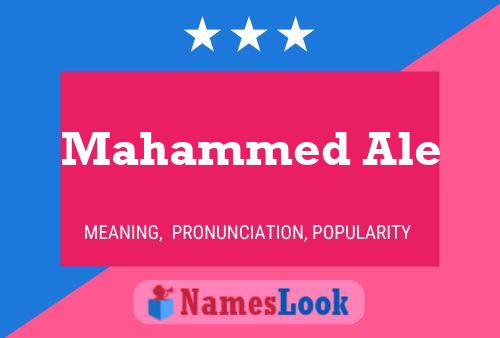 ملصق اسم Mahammed Ale