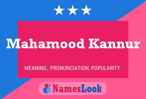 ملصق اسم Mahamood Kannur