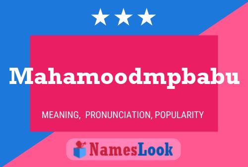 ملصق اسم Mahamoodmpbabu