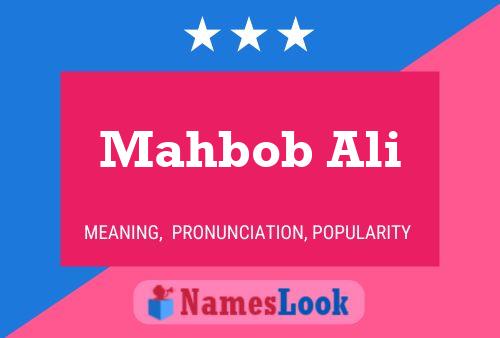 ملصق اسم Mahbob Ali