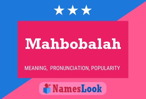 ملصق اسم Mahbobalah