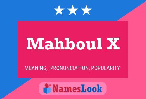 ملصق اسم Mahboul X