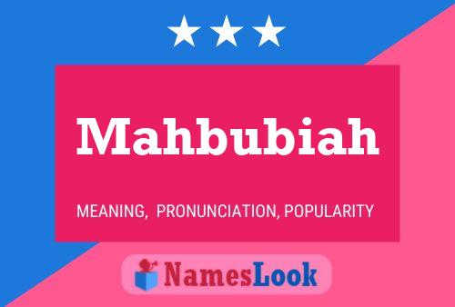 ملصق اسم Mahbubiah