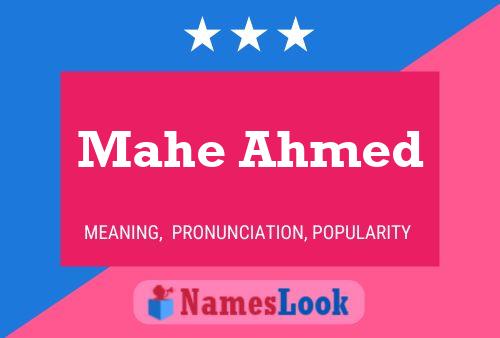 ملصق اسم Mahe Ahmed