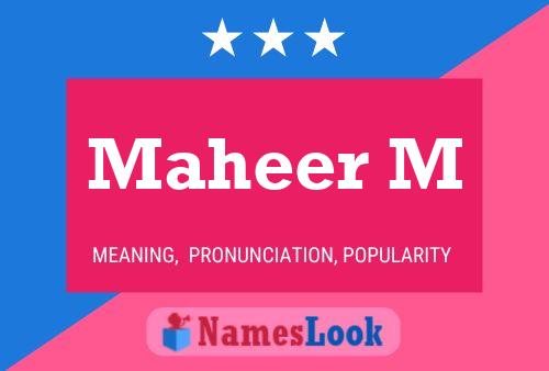 ملصق اسم Maheer M