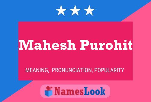 ملصق اسم Mahesh Purohit