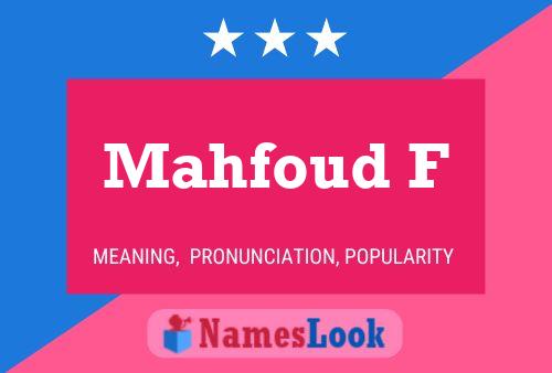 ملصق اسم Mahfoud F