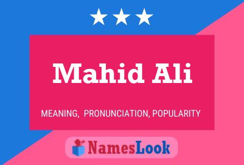 ملصق اسم Mahid Ali