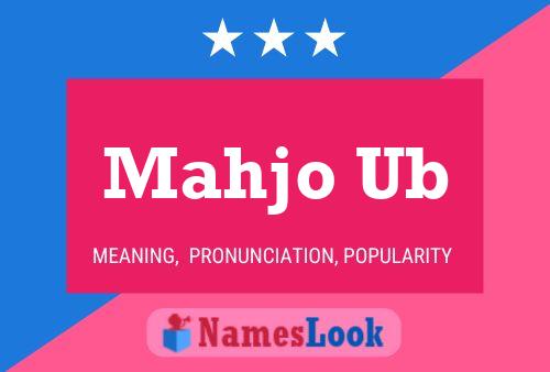 ملصق اسم Mahjo Ub