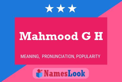 ملصق اسم Mahmood G H