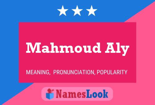 ملصق اسم Mahmoud Aly