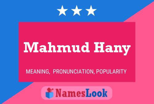 ملصق اسم Mahmud Hany