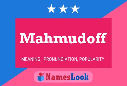 ملصق اسم Mahmudoff