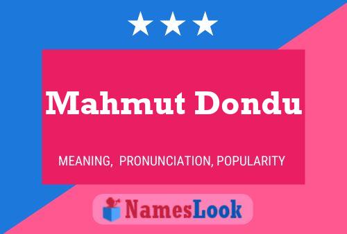 ملصق اسم Mahmut Dondu