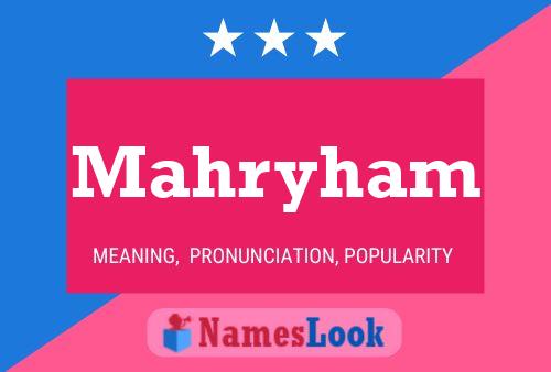 ملصق اسم Mahryham