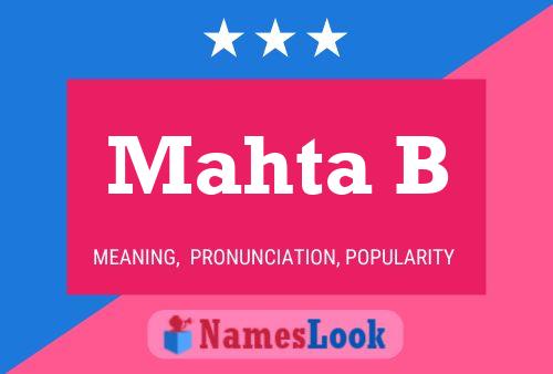 ملصق اسم Mahta B