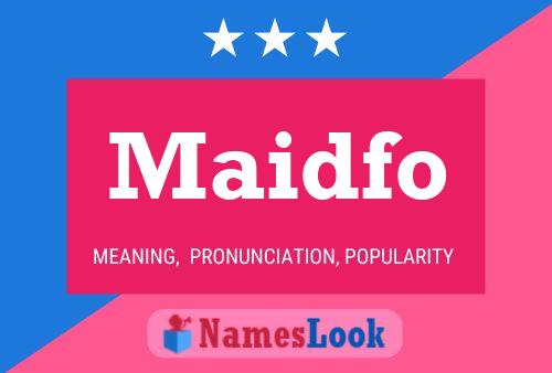 ملصق اسم Maidfo