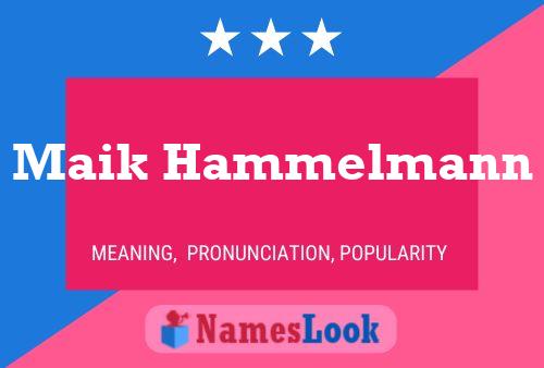 ملصق اسم Maik Hammelmann