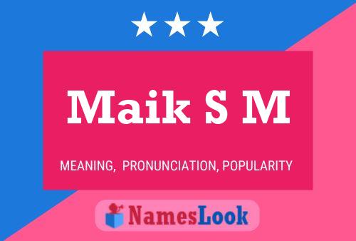 ملصق اسم Maik S M