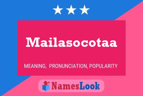 ملصق اسم Mailasocotaa