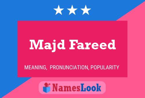 ملصق اسم Majd Fareed