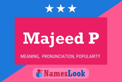 ملصق اسم Majeed P