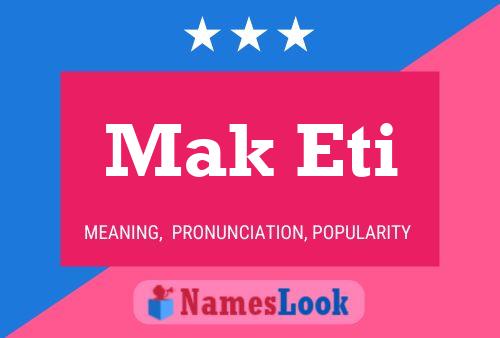 ملصق اسم Mak Eti